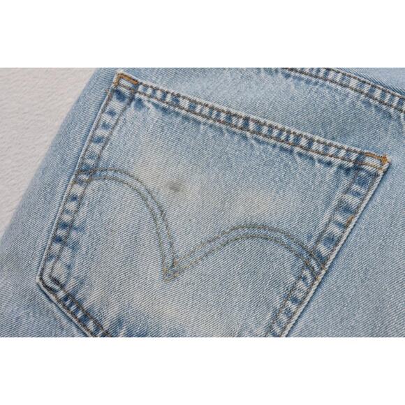 Levi's 550 Relaxed Fit Straight Blue Denim Jeans Rugged Mens Sz 40 x 31(Altered) - Picture 16 of 16